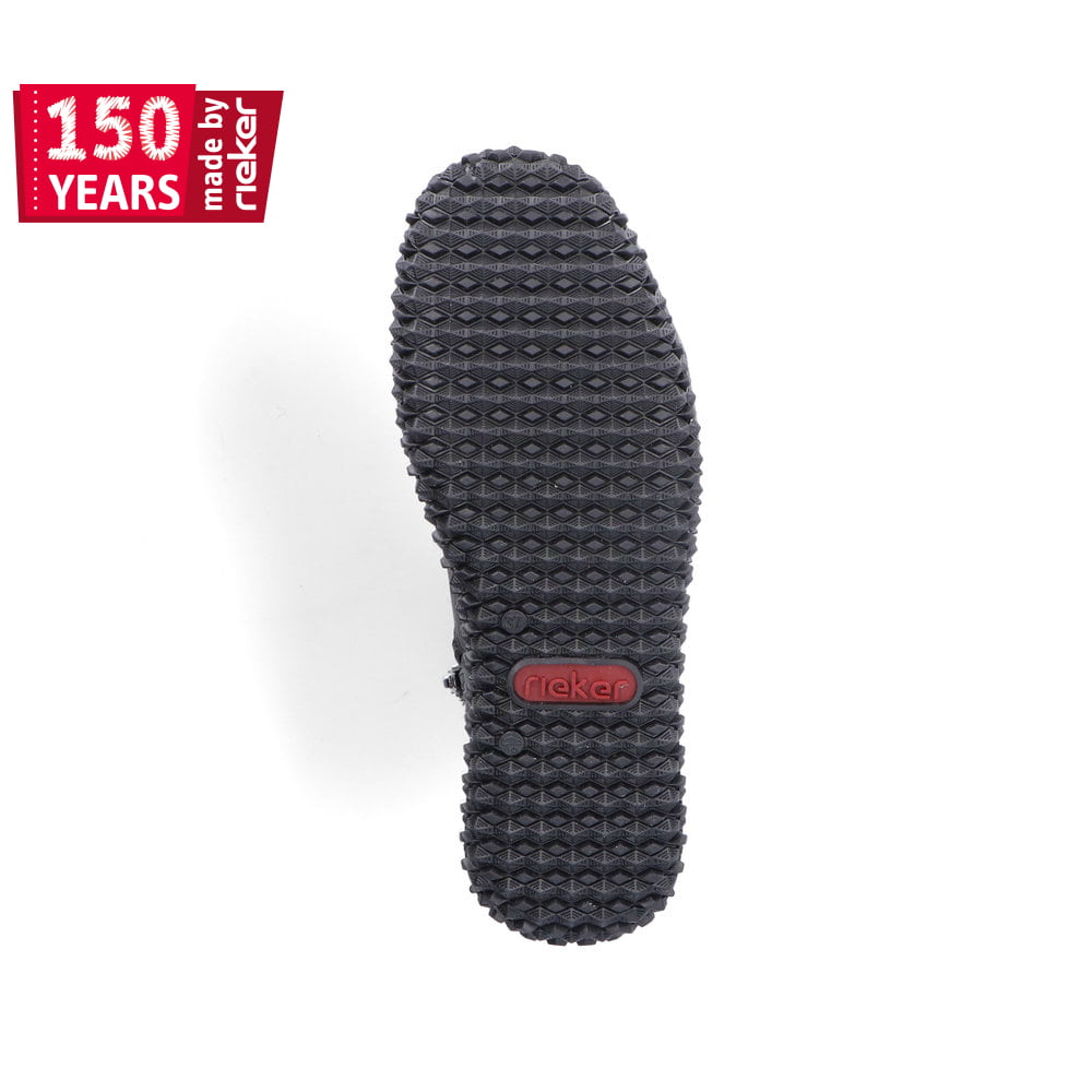 Rieker Damen Schnürstiefel carbongrau