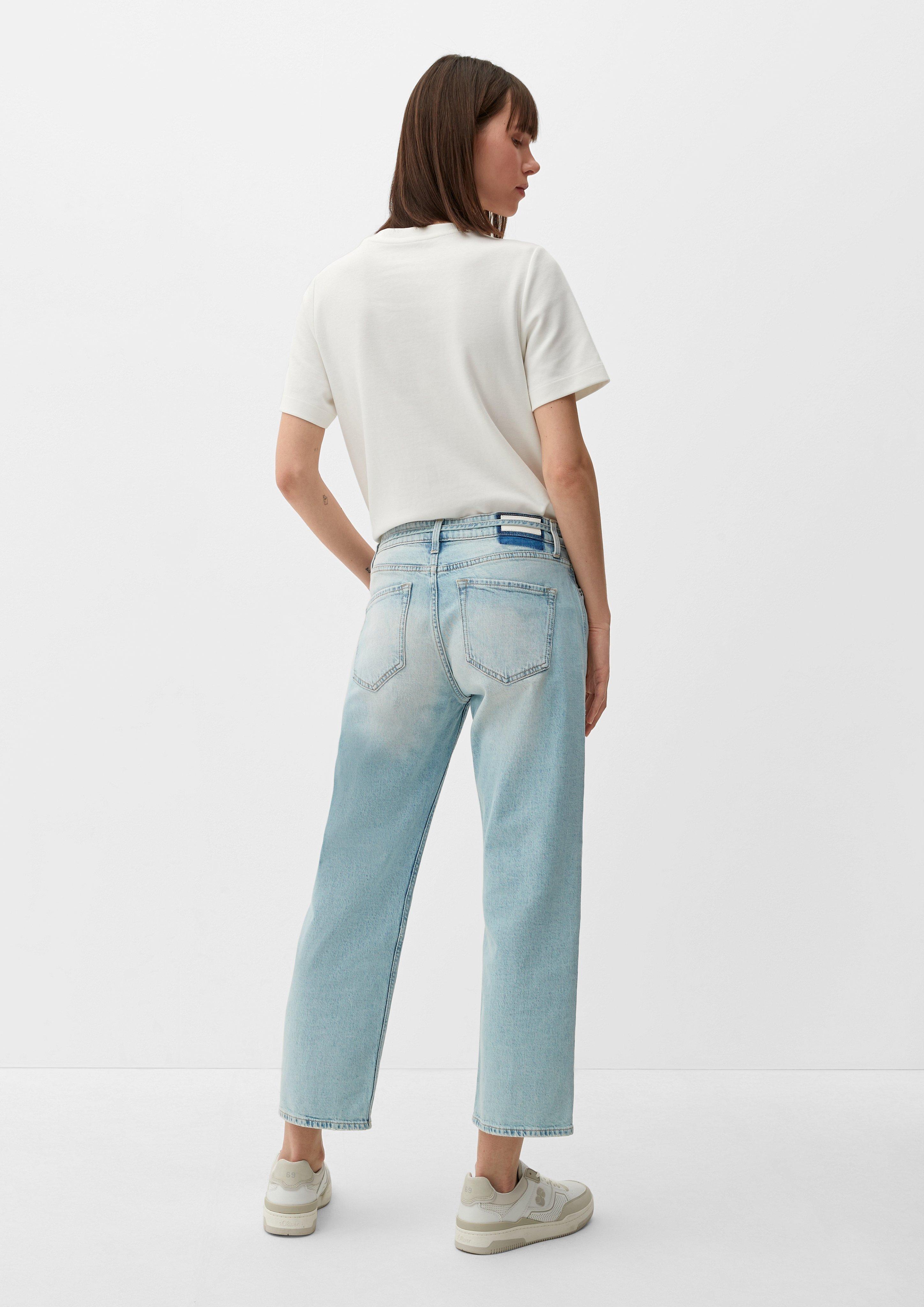 Cropped-Jeans Karolin / Regular Fit / Mid Rise / Straight Leg   2127727-52Z5
