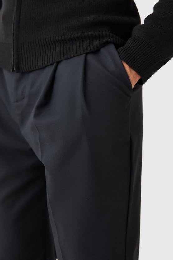 Hose mit geradem Bein und Bundfalte