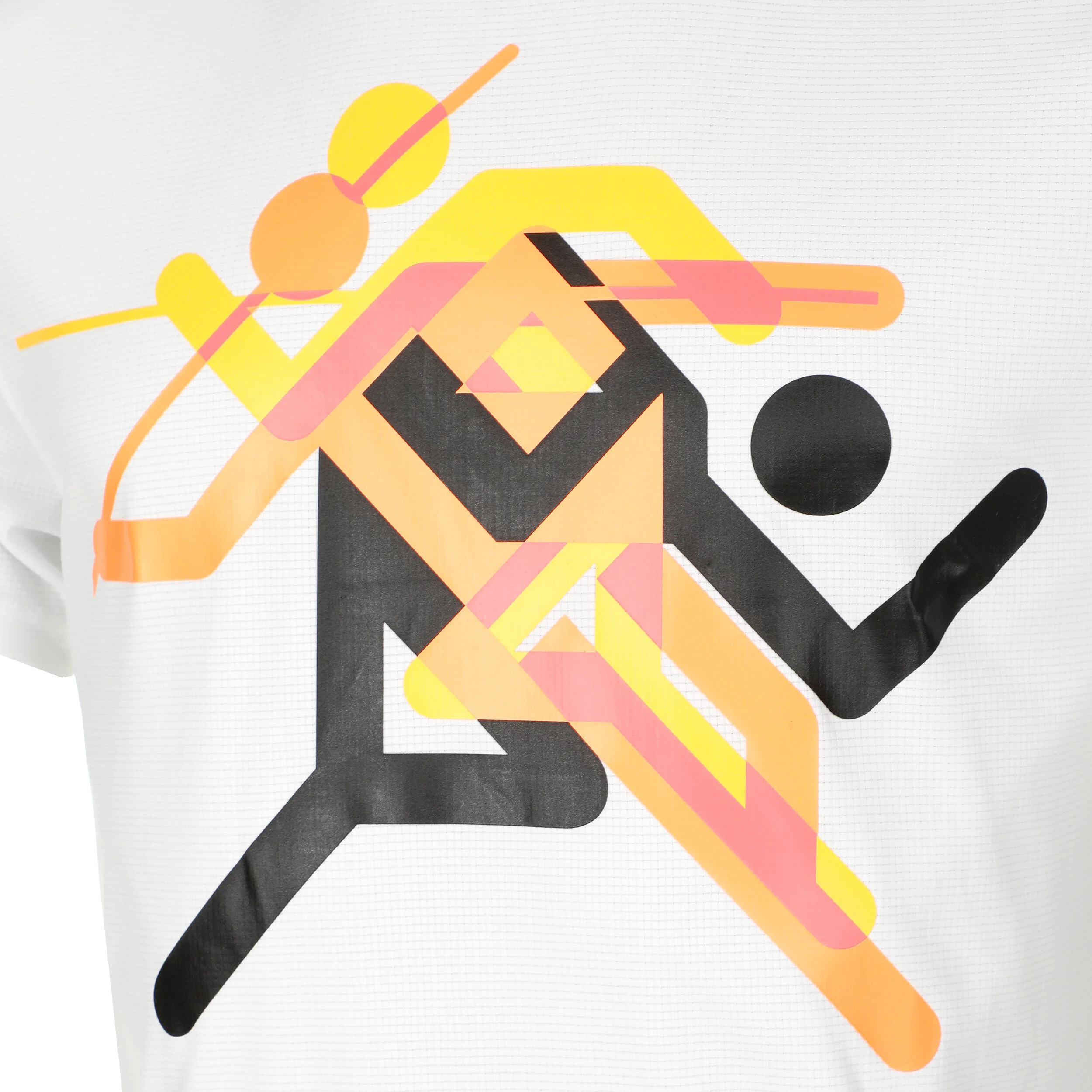 Run Faster Icons Graphic Laufshirt Herren - Weiß, Mehrfarbig