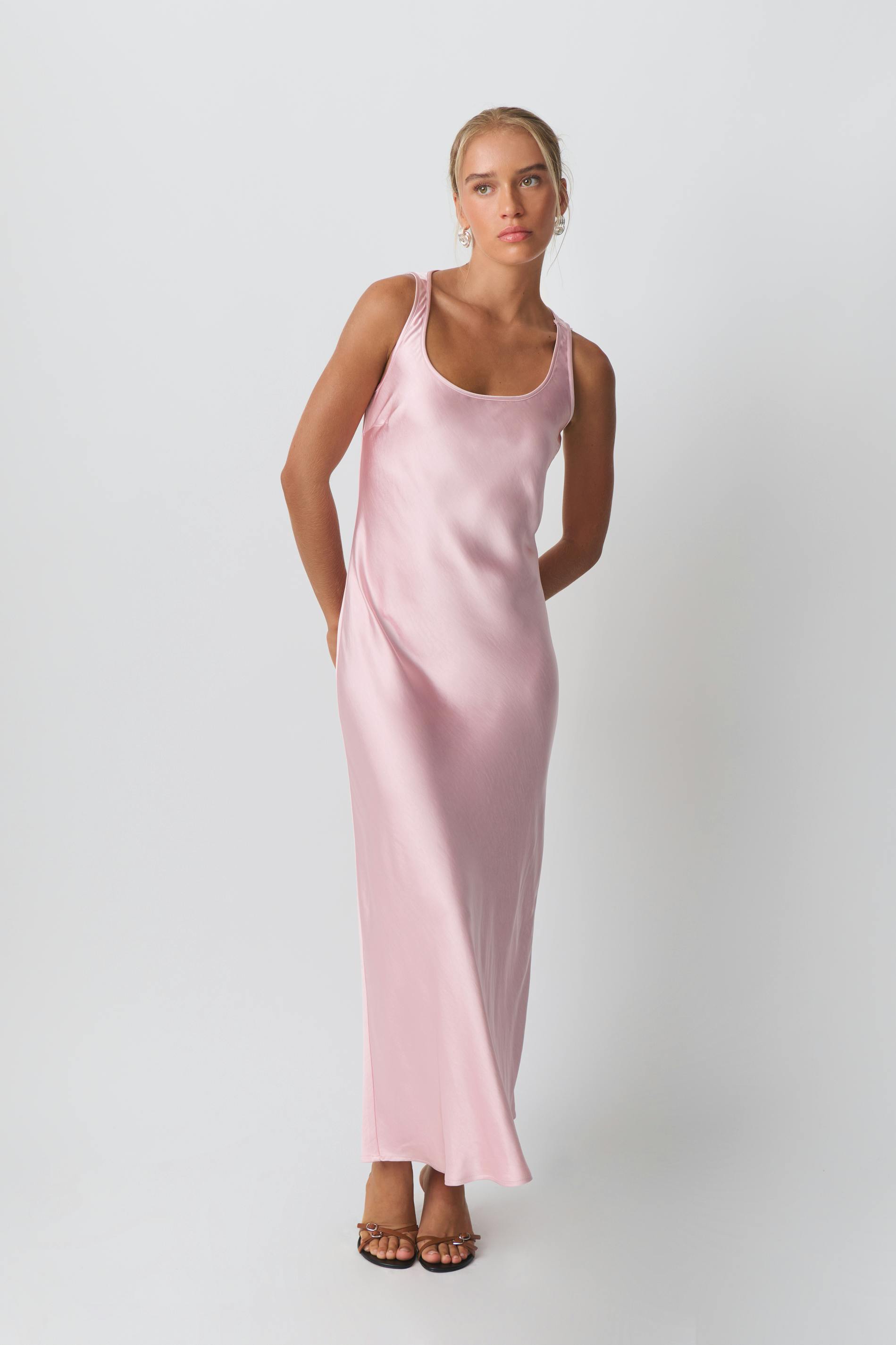 Maxi satin dress