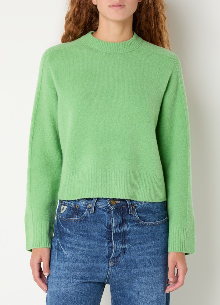 Whistles Alana fine knitted sweater in wool blend with round neck