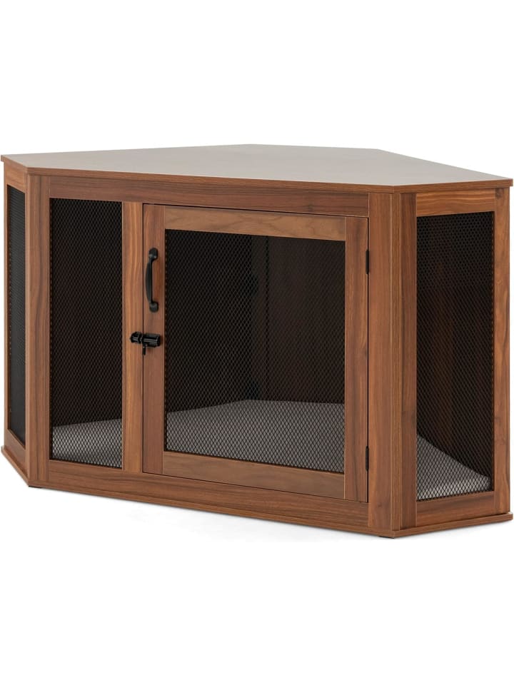 COSTWAY Hundehütte Eckdesign 114x60x68cm in Braun günstig kaufen onesize