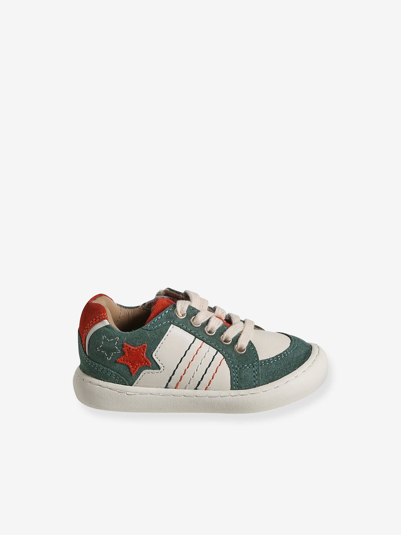 Vertbaudet Baby Sneakers mit Reißverschluss - wollweiß