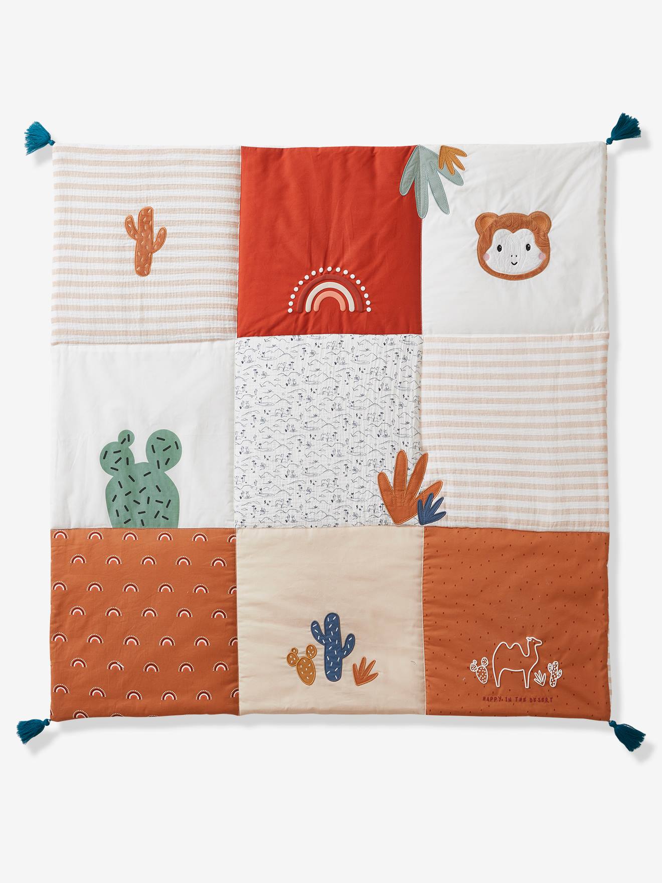 Tapis de sol patchwork WILD SAHARA écru / sable