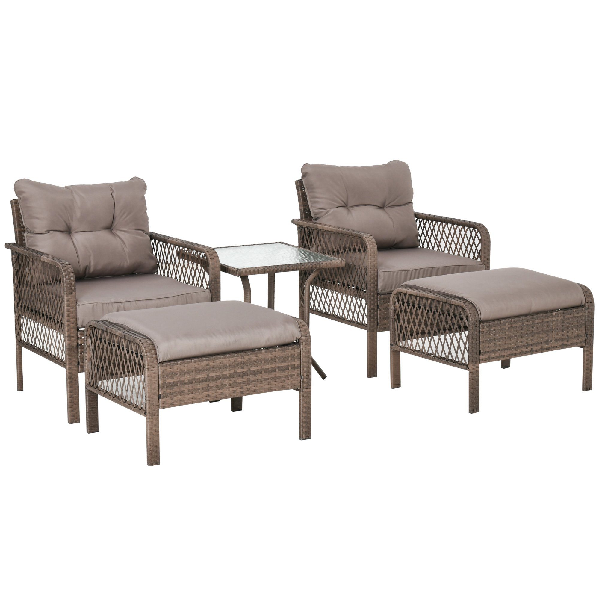 Outsunny Sitzgruppe Gartenmöbel Set