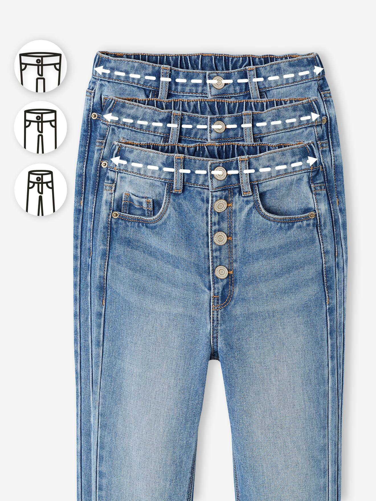 Jean Mom fit MorphologiK fille Tour de hanches LARGE stone