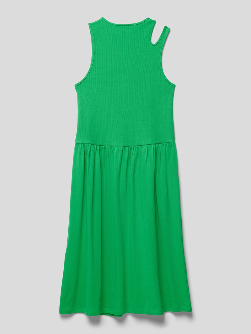 Kleid mit Raffung in grün
