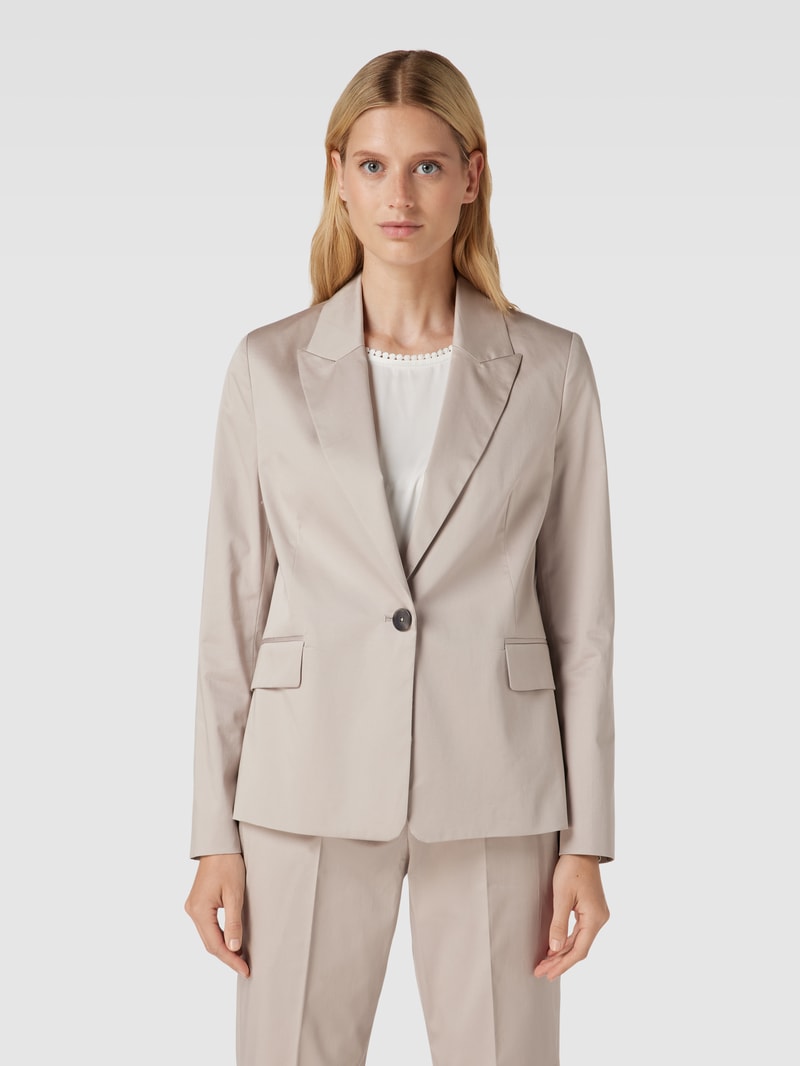 Blazer mit Knopfverschluss in stein