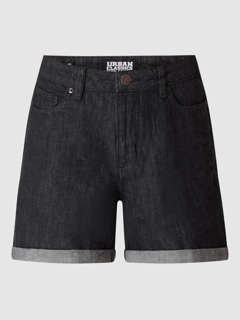 Regular Fit Jeansshorts aus Baumwolle in schwarz