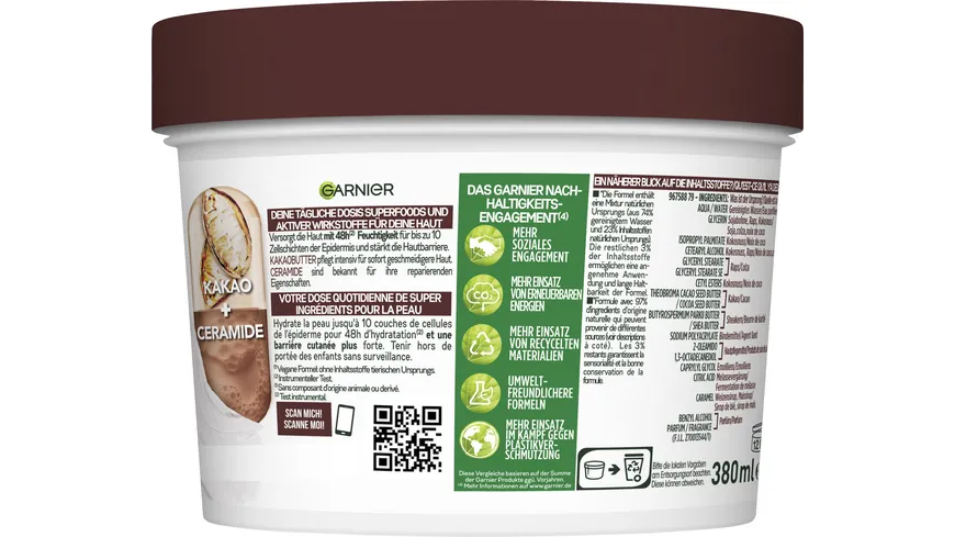 Garnier BodyFood Cocoa Bodylotion 380 ml