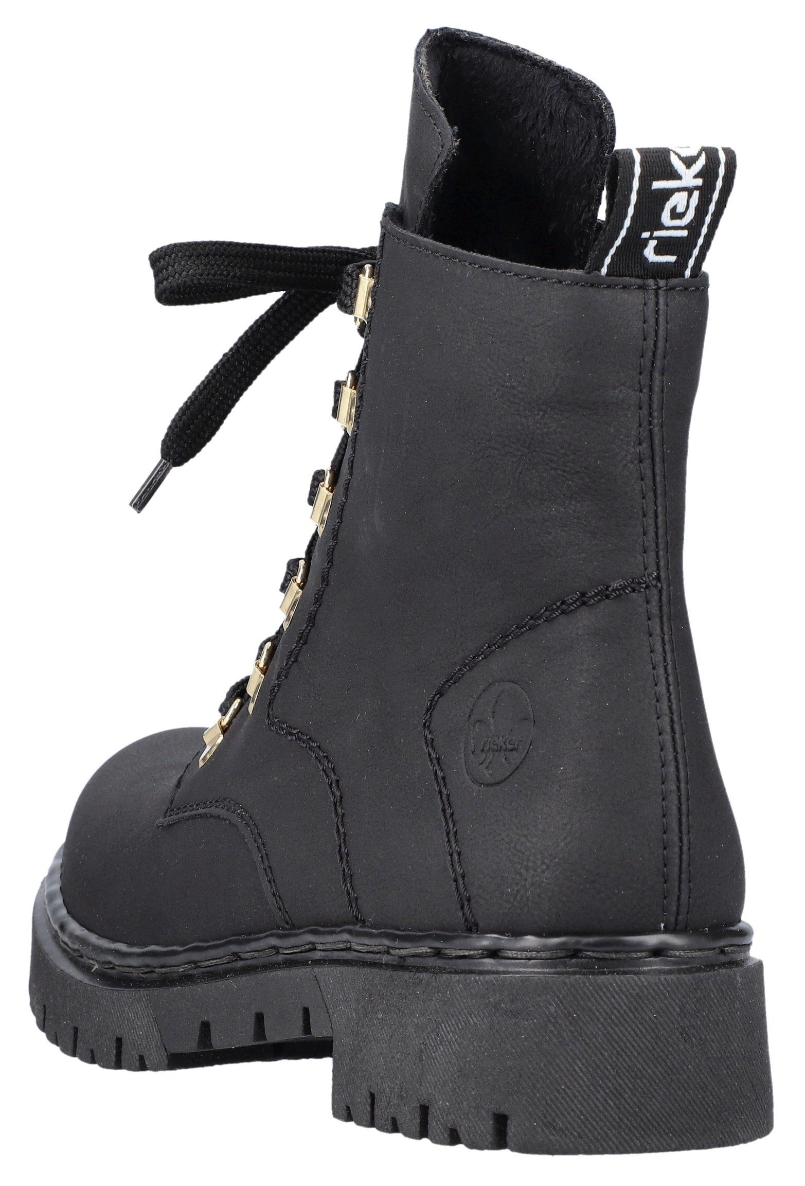 Rieker Schnürboots mit Anziehlasche und Reißverschluss
