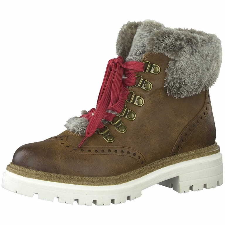 MARCO TOZZI Schnür-Stiefeletten braun