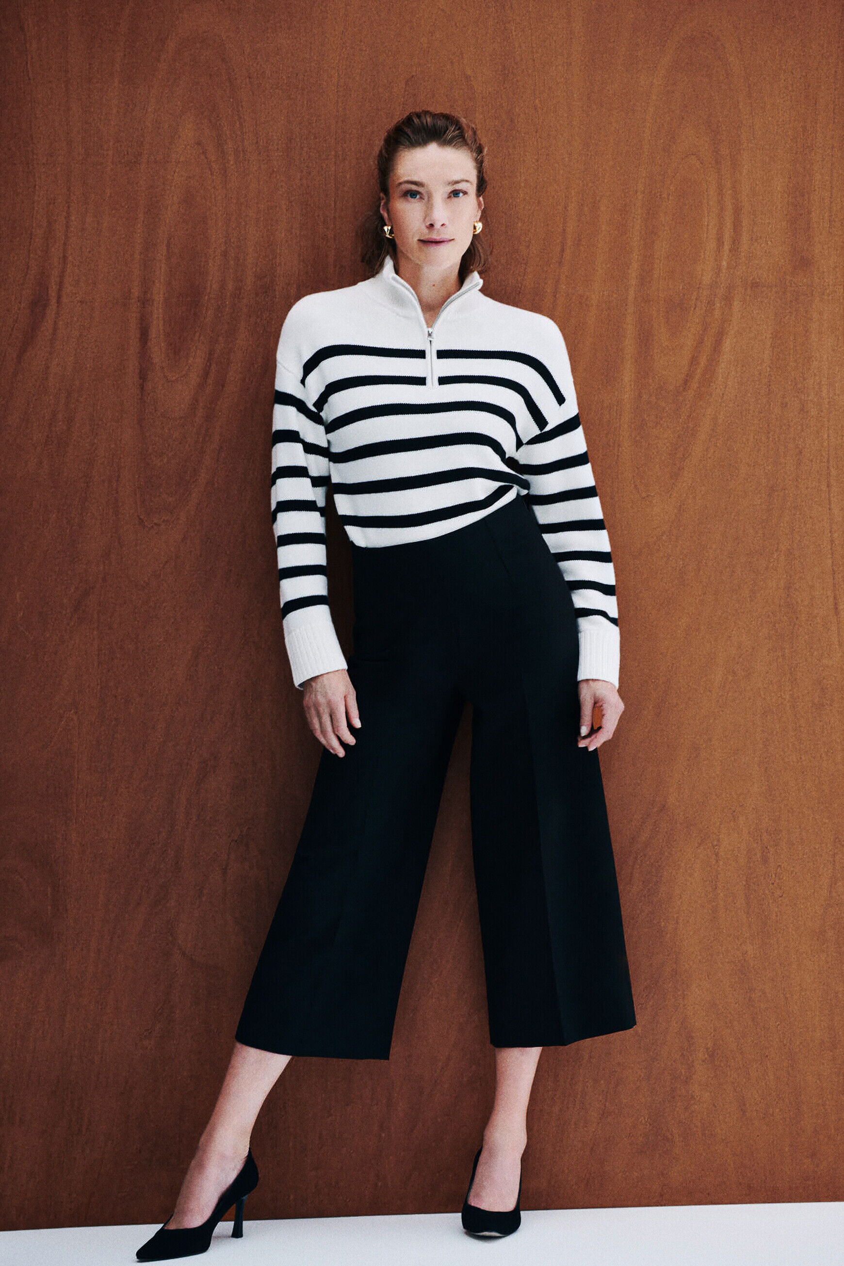 Pantalon pierce noir femme