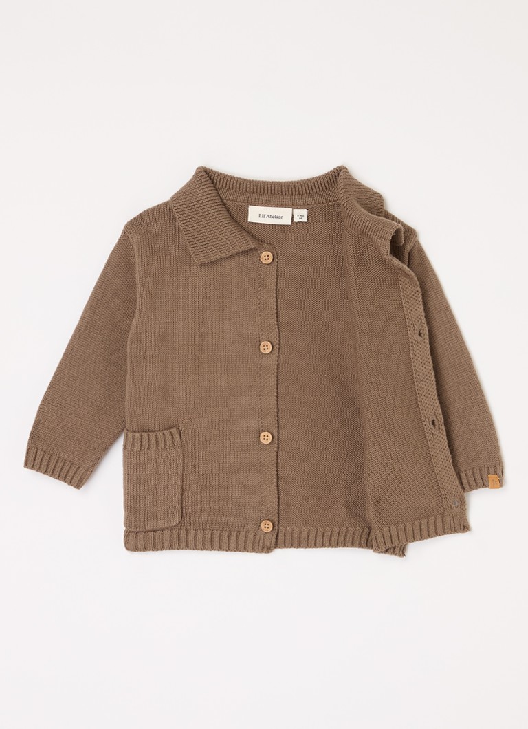 Vestă Lil' Atelier NMBtheo confecționată din bumbac organic tricotat fin.