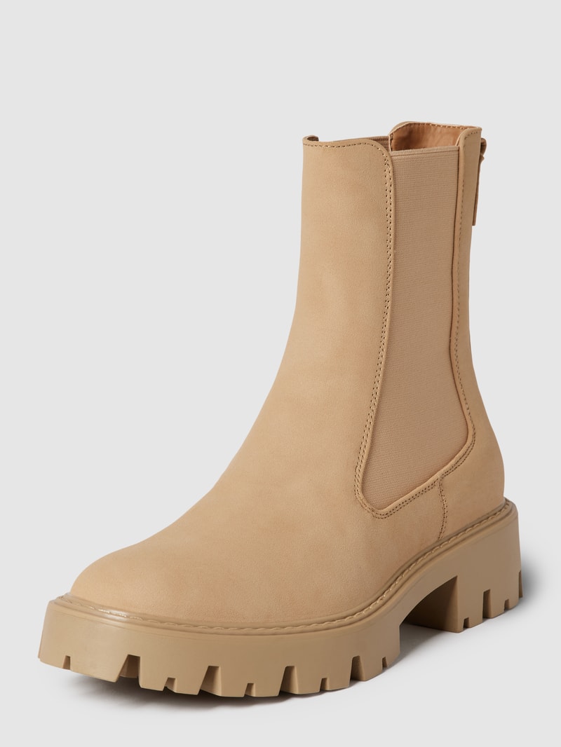 Chelsea Boots mit Gummieinsatz Modell 'BETTY' in sand