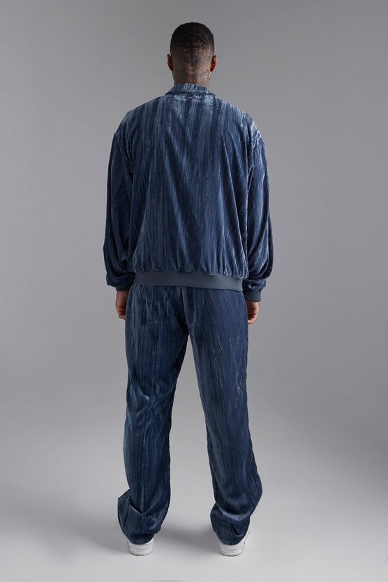 Lockere Velour-Jacke