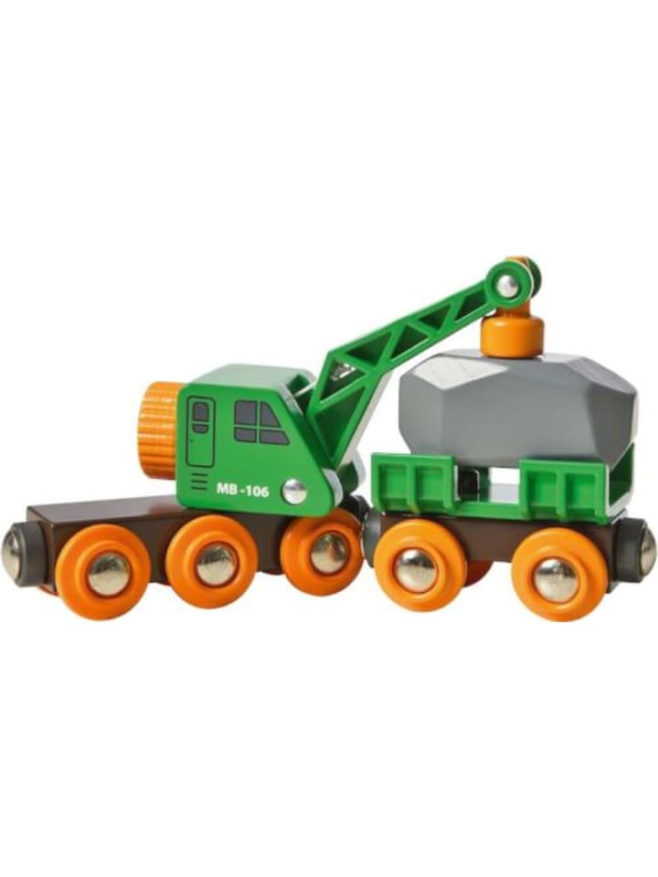 Brio Holzeisenbahn 63369800 Grüner Kranwagen mit Anhänger und Fracht günstig kaufen onesize