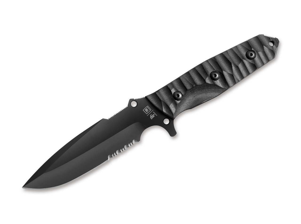 Maraudeur G10 Textured Black Serrated