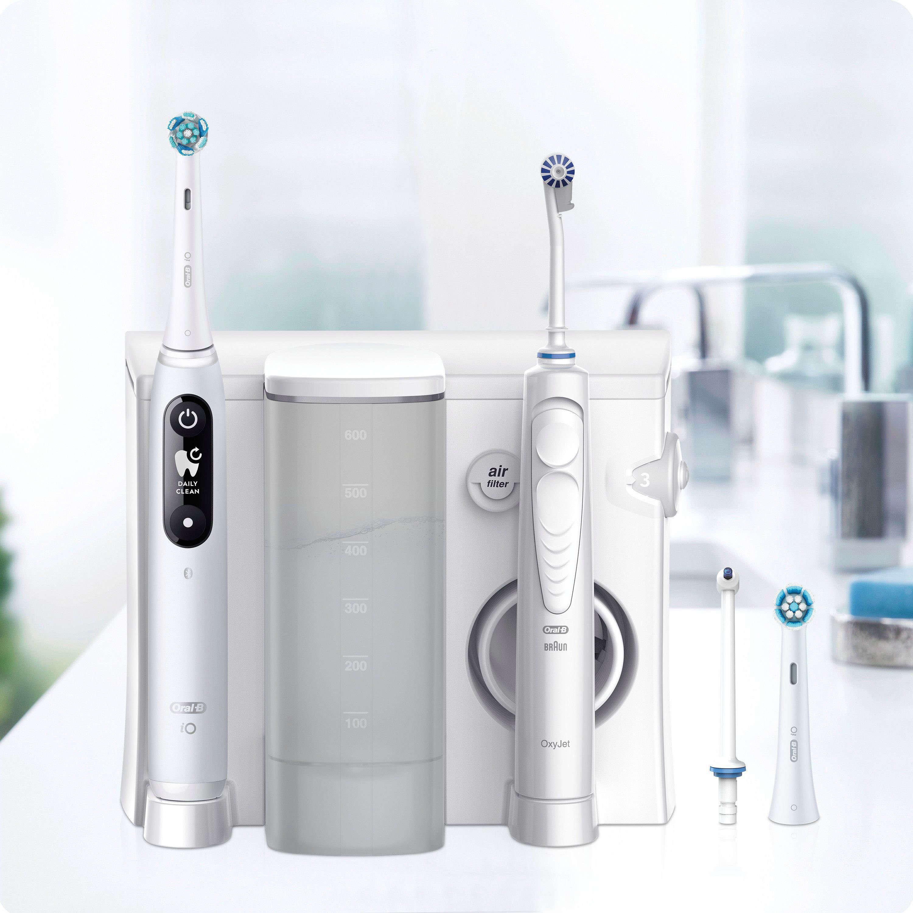 Oral-B Munddusche Oral Health Center, mit iO Series 6 elektrische Zahnbürste