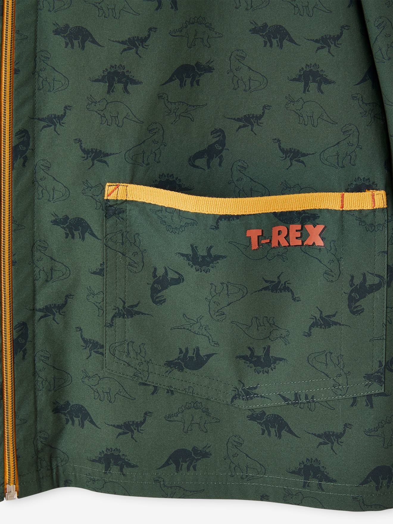 Tablier dinosaures garçon personnalisable vert foncé