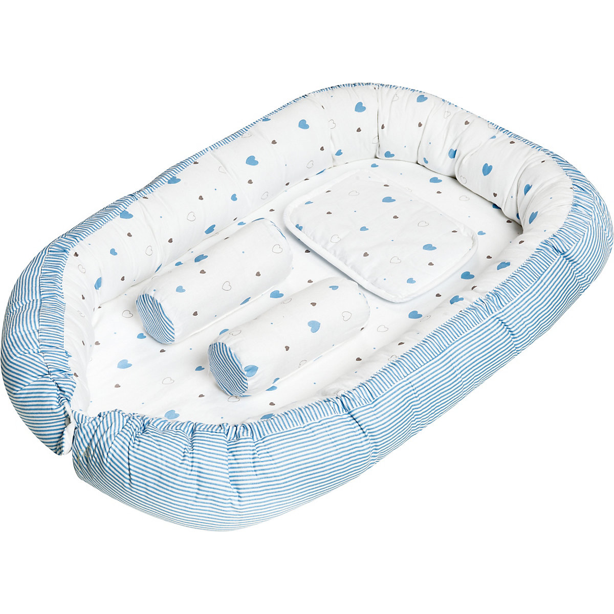 Babynest Herzchen, hellblau