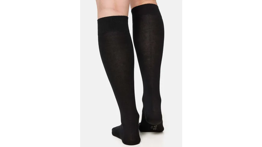 NUR DIE Damen Kniestrümpfe schwarz
