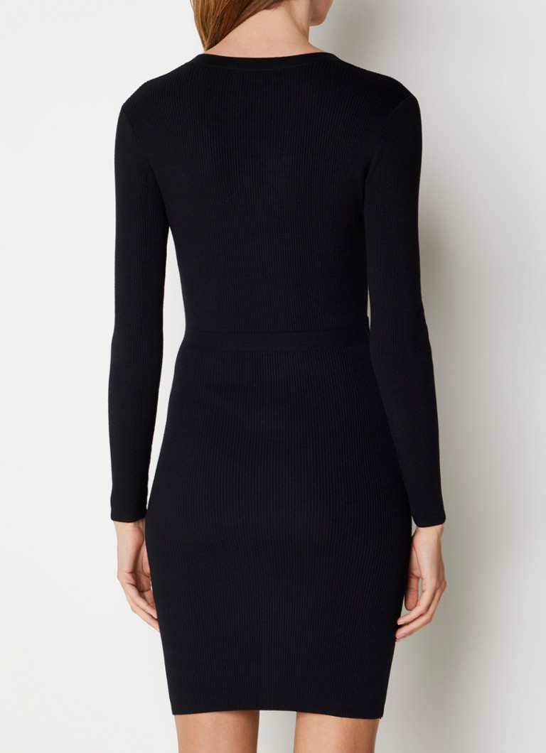 Rochie mini Phase Eight Kinza cu nervuri și detaliu cu nasturi