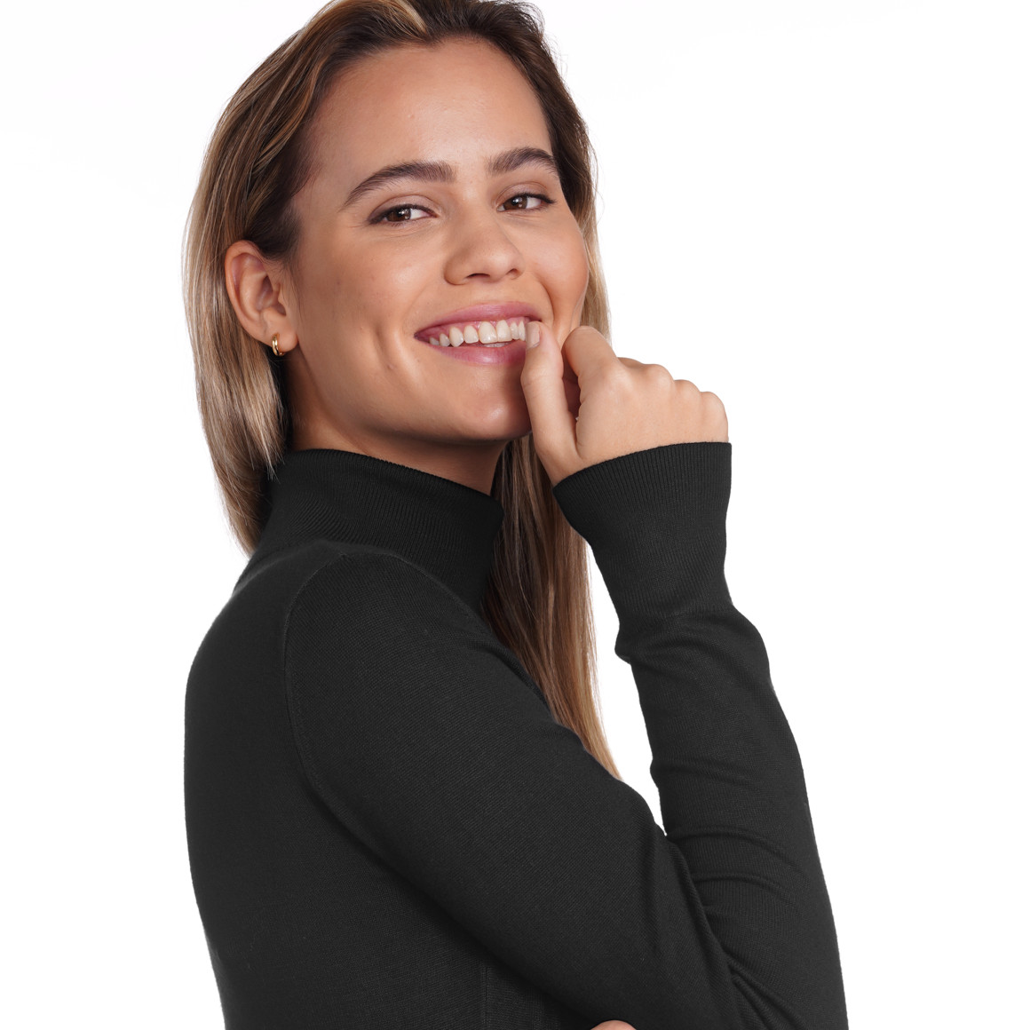 Damen Rollkragenpullover aus Feinstrick