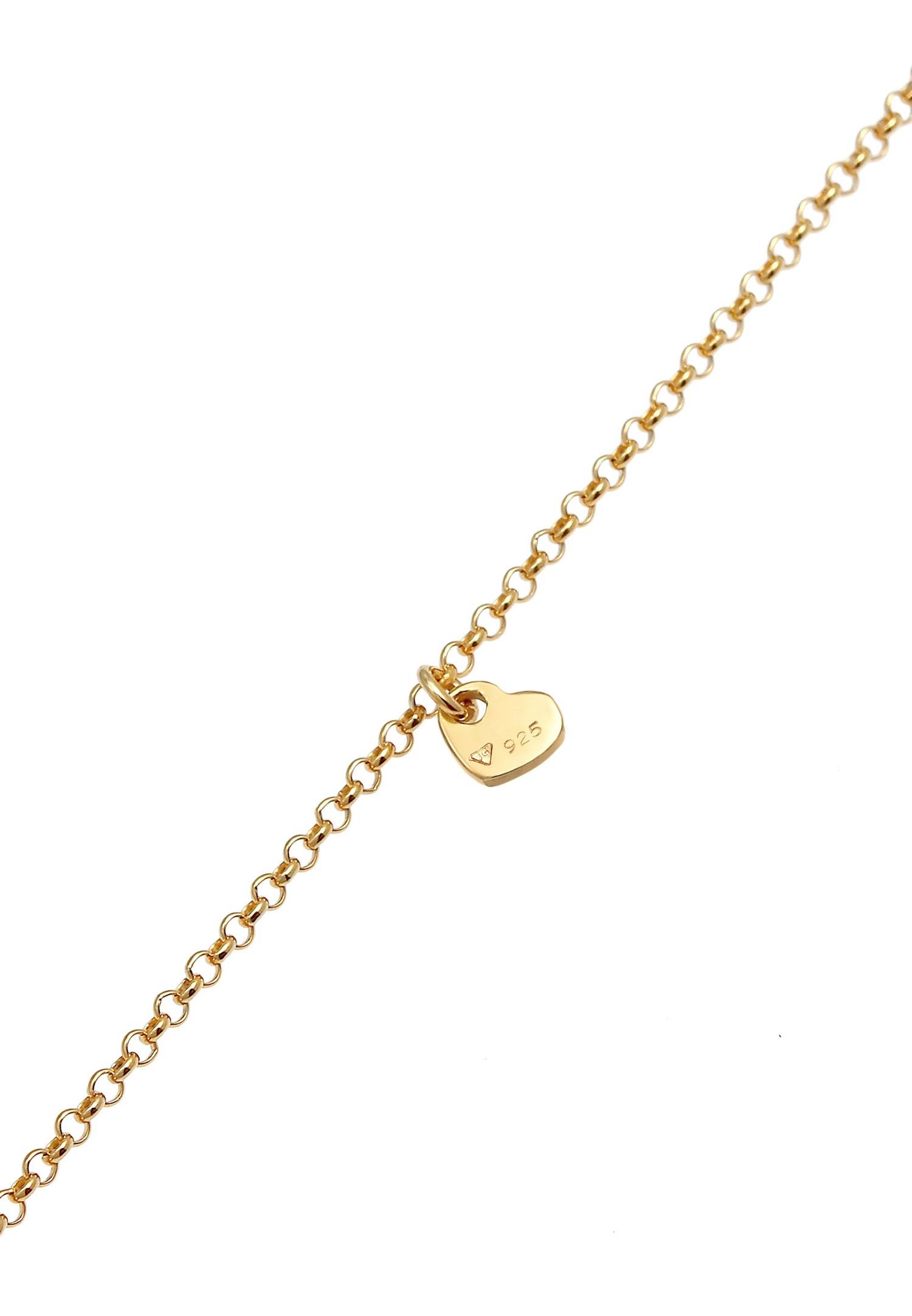 Naszyjnik Elli Romantic Polka Dot „Ladies Heart Love” Trend Minimal, regulowany, ze srebra próby 925