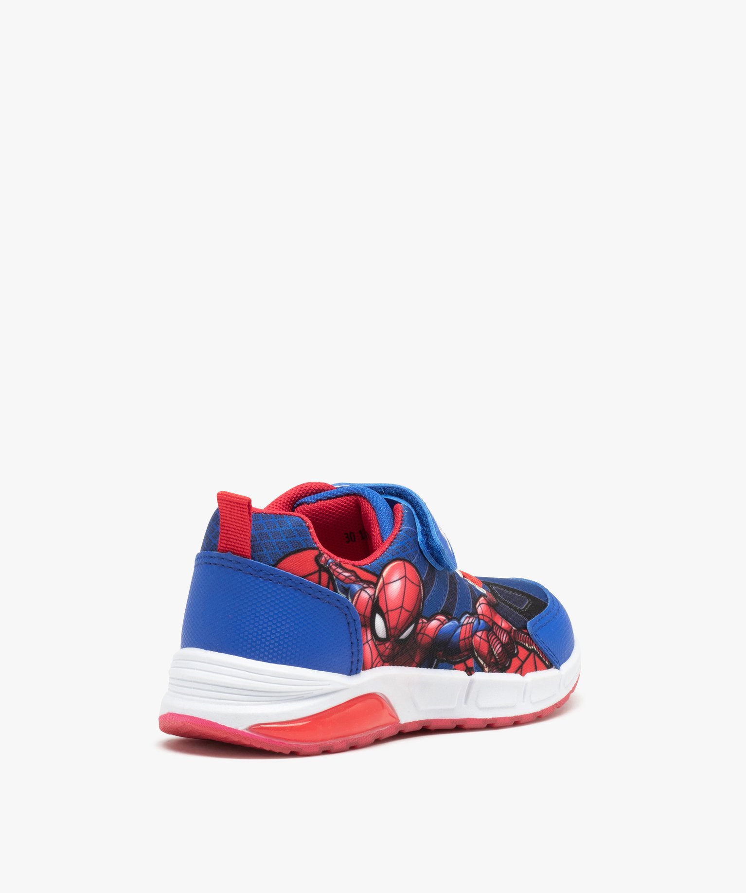 Baskets en toile avec semelle clignotante Garçon - Spiderman bleu | GEMO