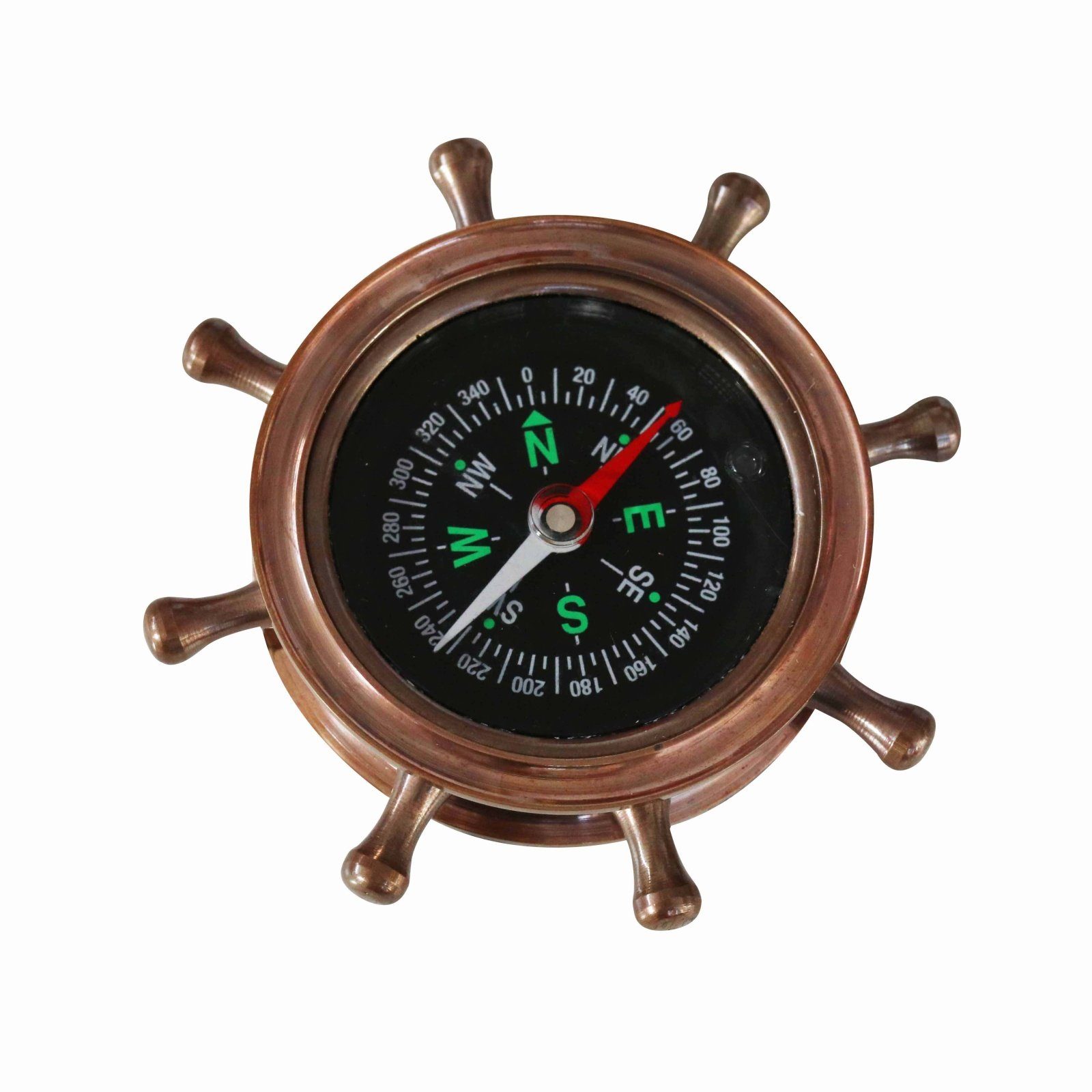 Aubaho Kompass Kompass Steuerrad Maritim Dekoration Navigation Antik-Stil (c)