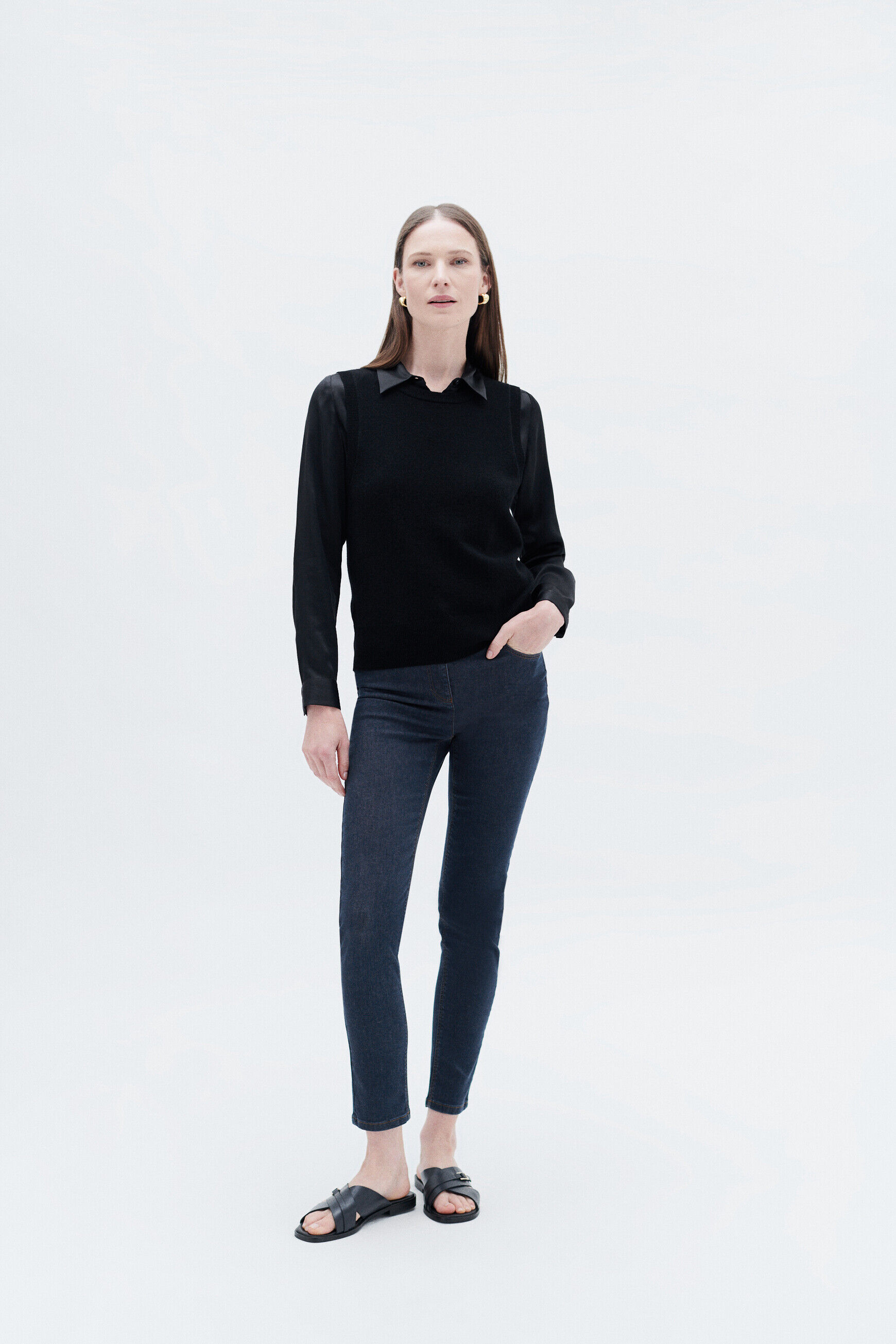 pantalon tom denim double stone femme