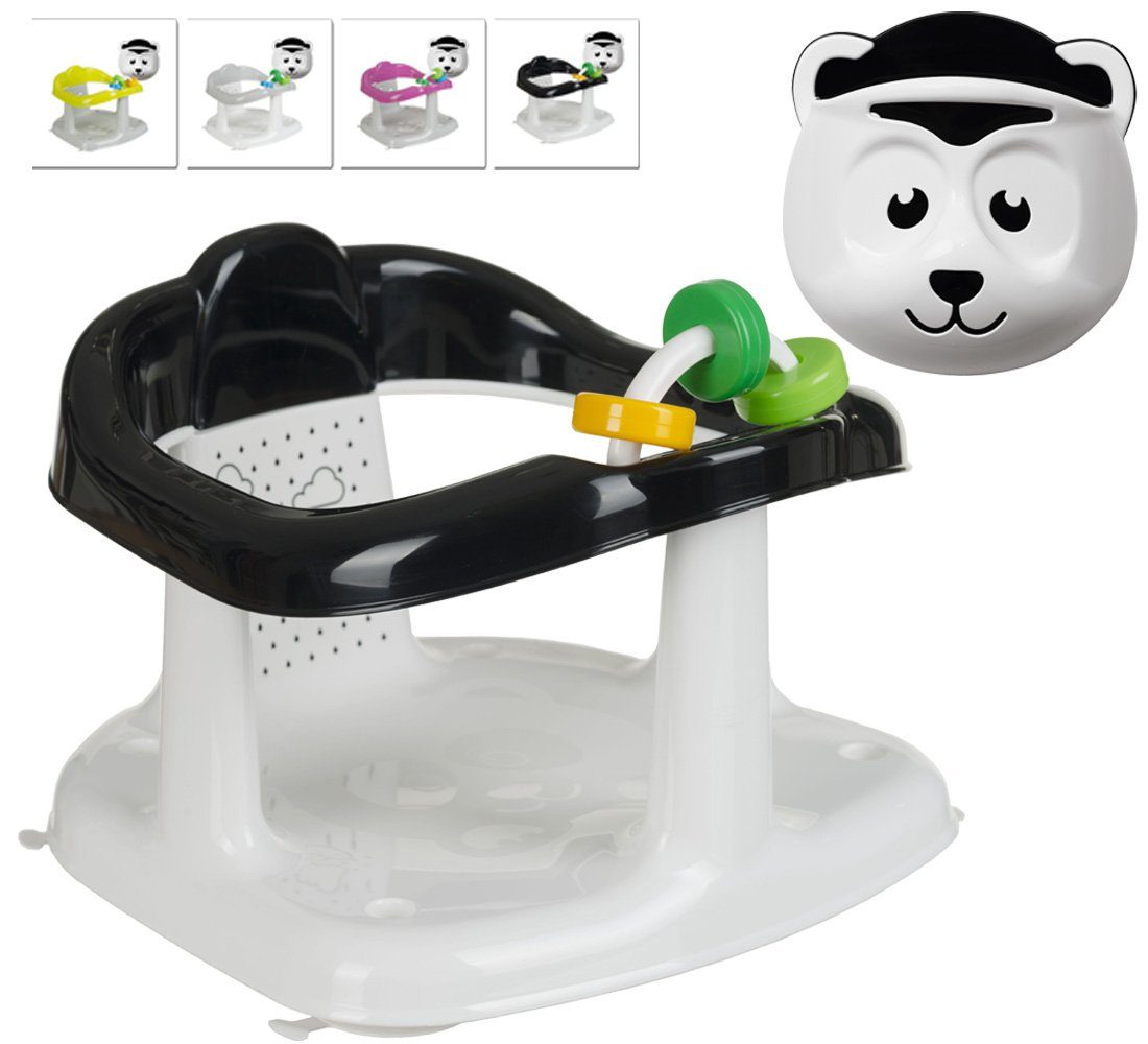 Maltex Badesitz 2 Teile Set -Badesitz Panda– Schwarz-Weiß - BABYBADESITZ+ SPIELZEUGBOX