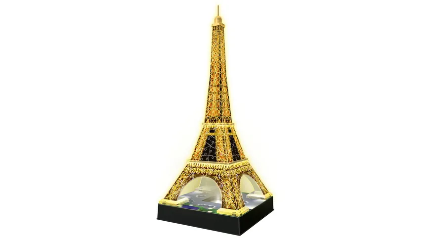 Ravensburger Puzzle - 3D-Puzzle - Eiffelturm bei Nacht, 216 Teile
