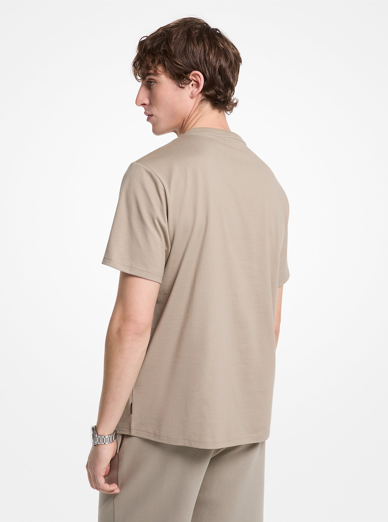 Logopreget bomulls-T-skjorte - DUSTY SAGE