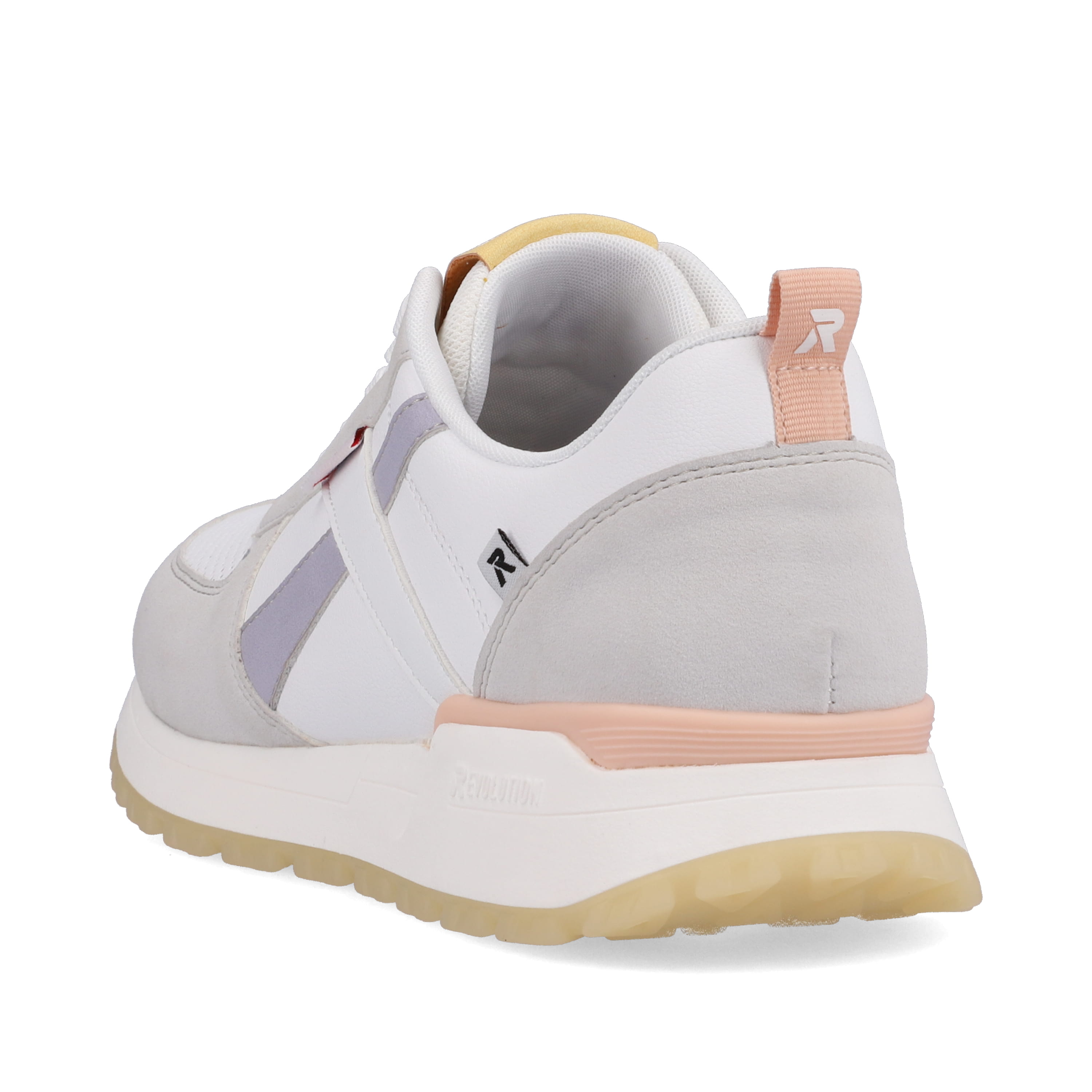 Rieker Damen Sneaker Low swan-white clay-beige pastell