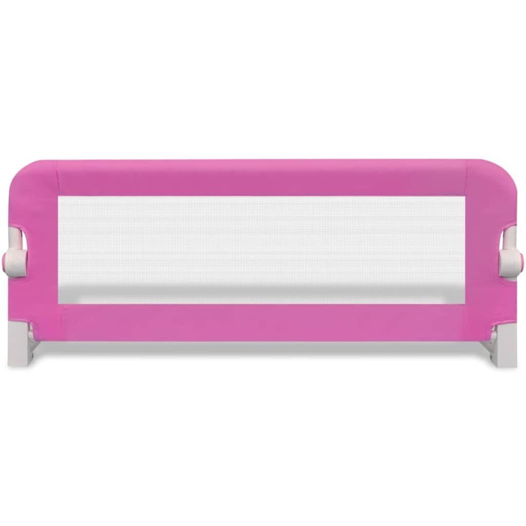 vidaXL Bettschutzgitter Bettschutzgitter Rausfallschutz Bettgitter Seitenschiene 2 Stück Rosa
