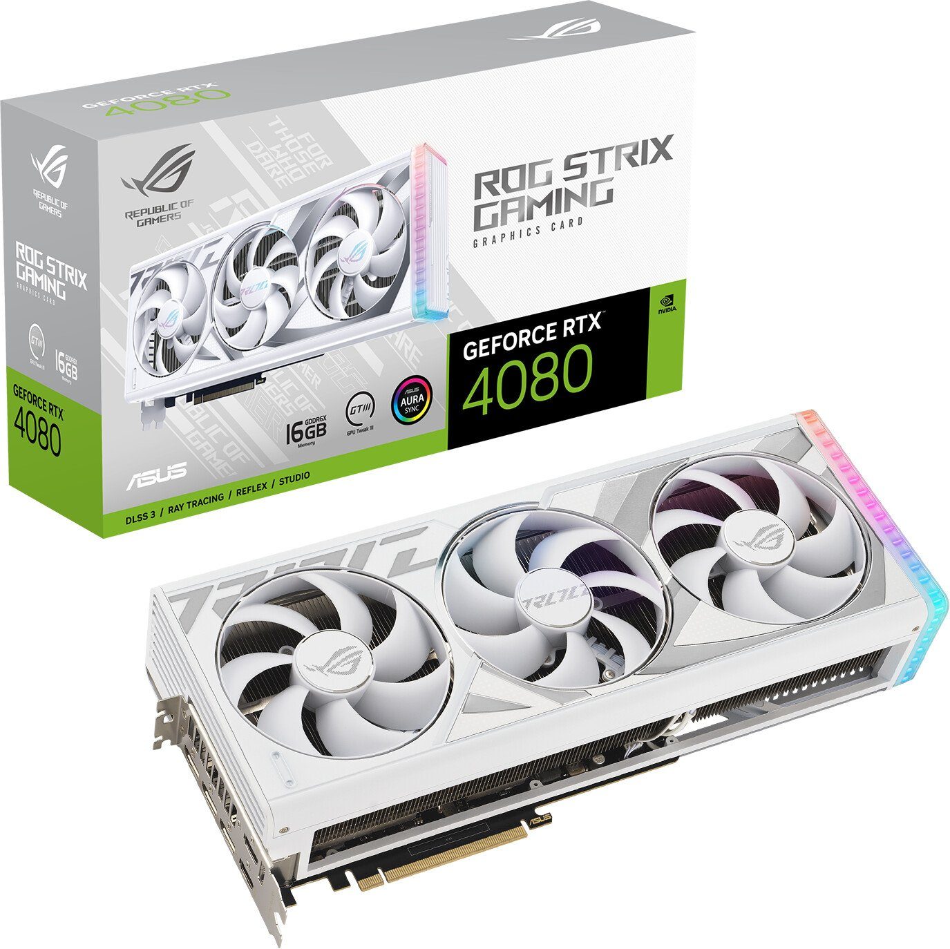 Asus GeForce RTX 4080 ROG Strix White Edition 16GB GDDR6X Grafikkarte
