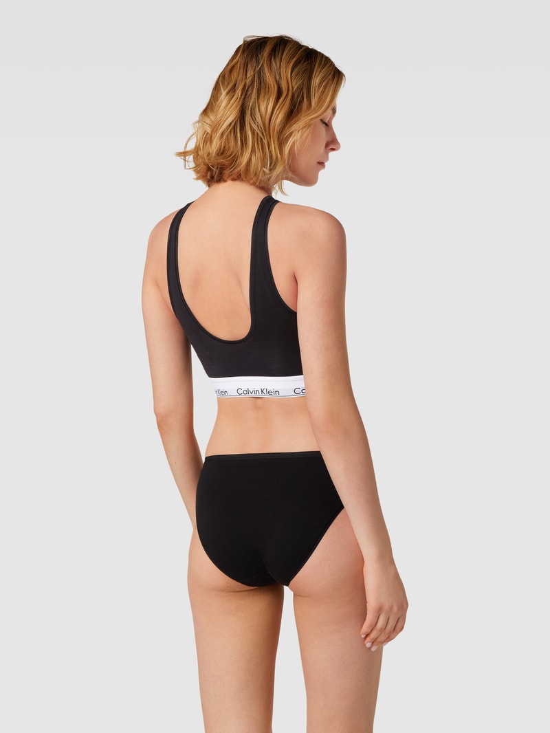 Bustier mit Logo-Bund Modell 'UNLINED BRALETTE' in schwarz