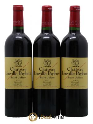 Château Léoville Poyferré 2ème Grand Cru Classé  2003 - Lot de 3 Bouteilles