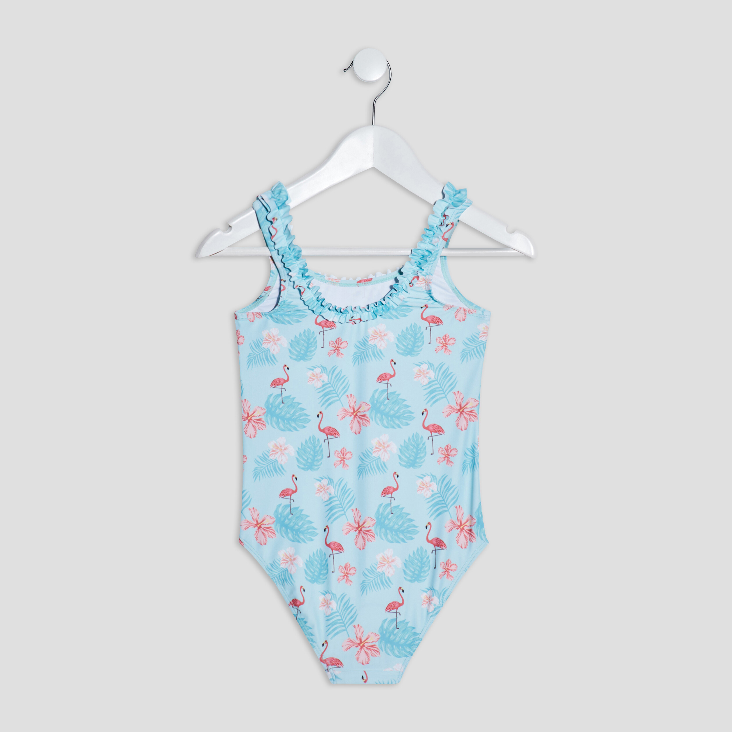 Maillot de bain une pièce bleu turquoise fille | La Halle
