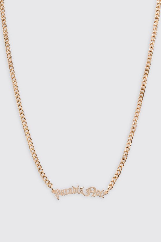 Paradise Noir Slogan Necklace
