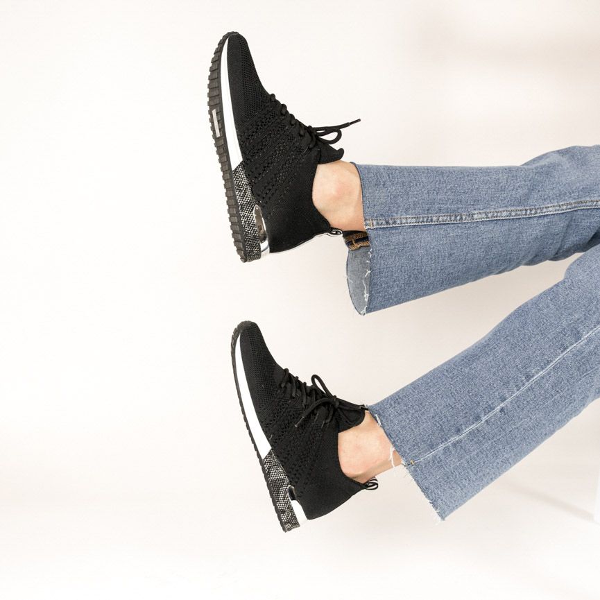Reqins  INES CROCHETS - Noir