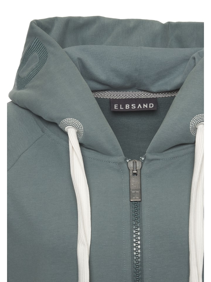 ELBSAND Kapuzensweatjacke in petrol günstig kaufen