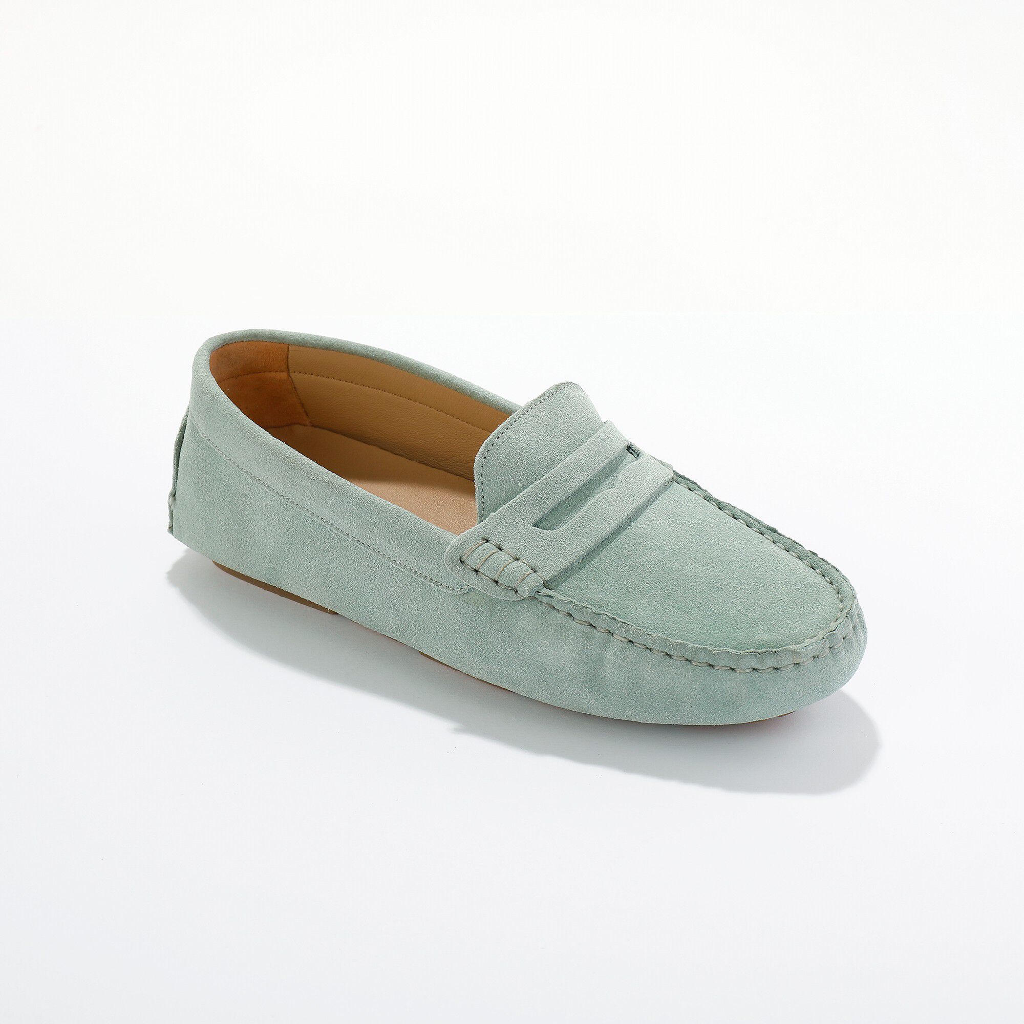 Mocassins en cuir velours
