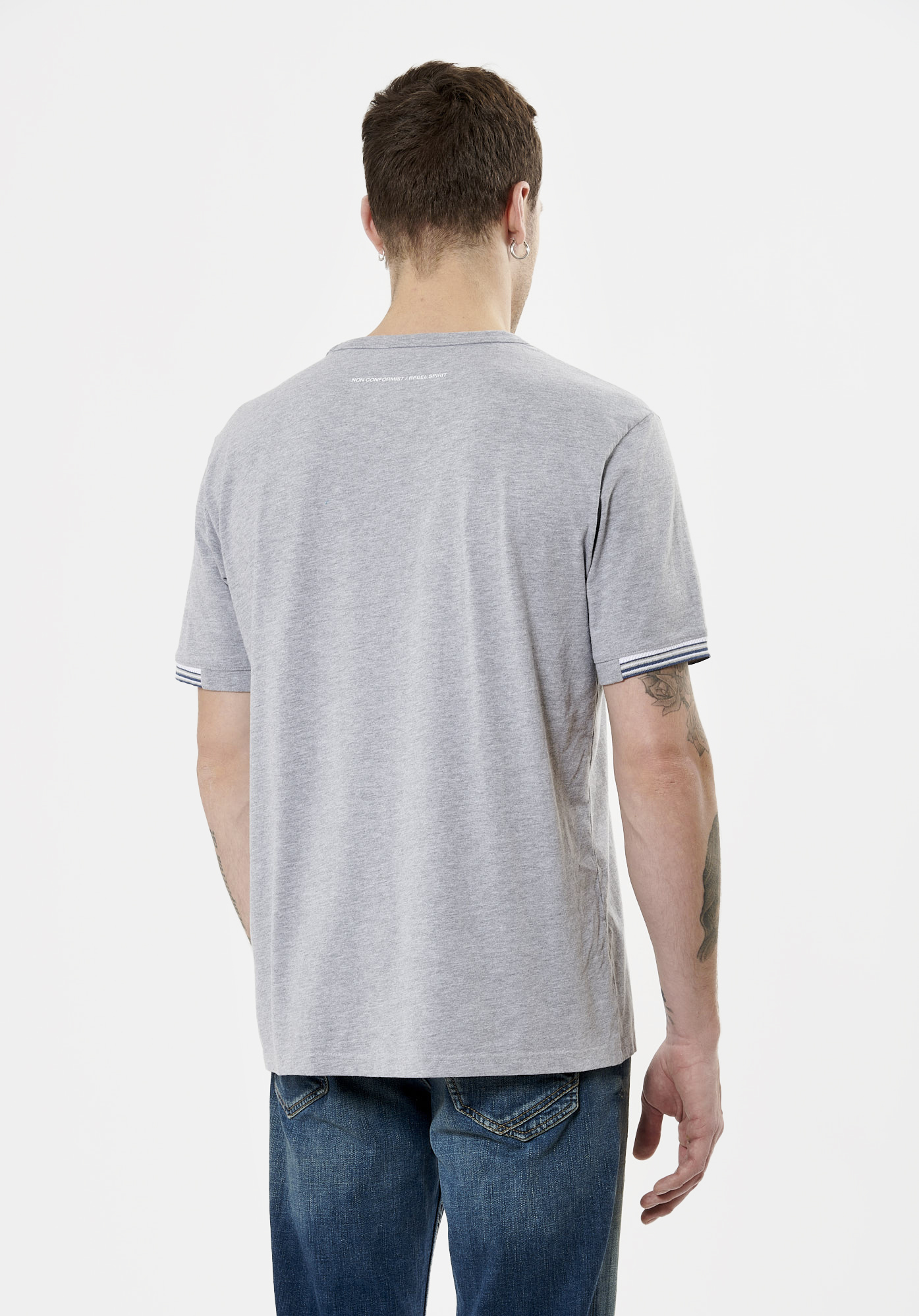 STAN   T-shirt gris Homme en 100% coton