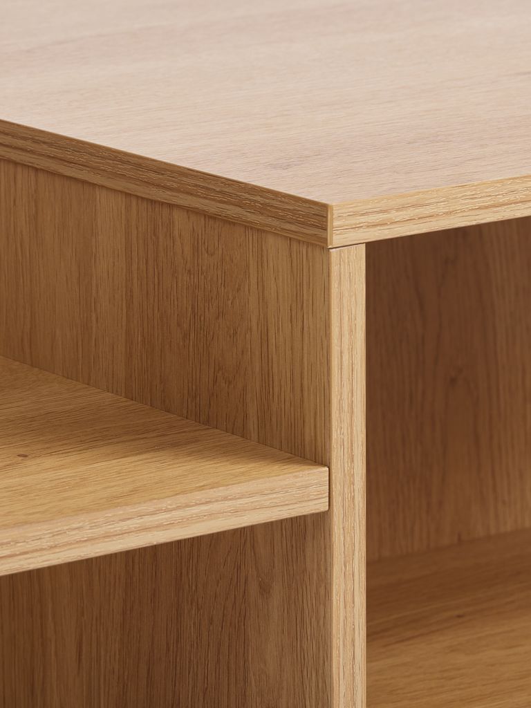 LISBJERG salongbord 60x107 med hylle i eikefarge