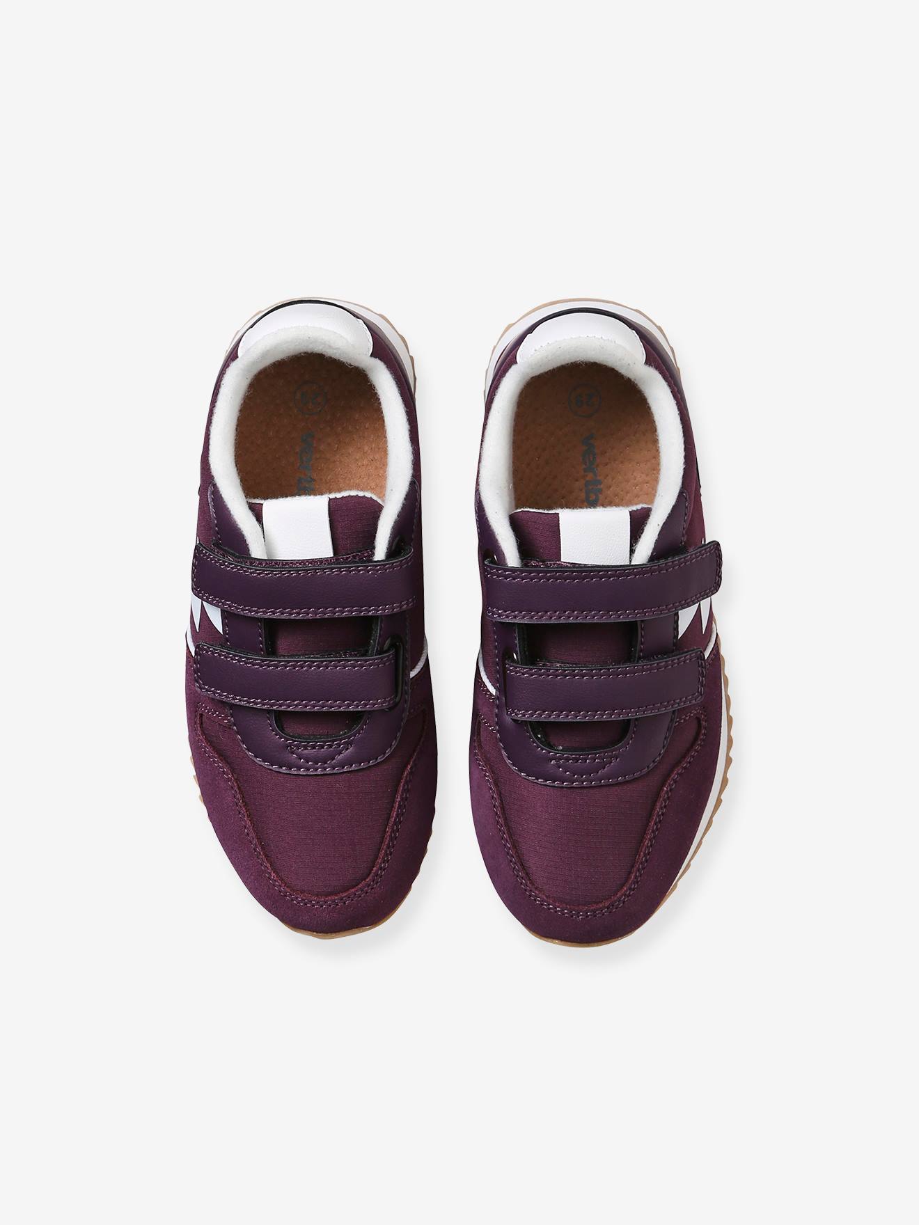 Baskets scratchées fille esprit running bordeaux