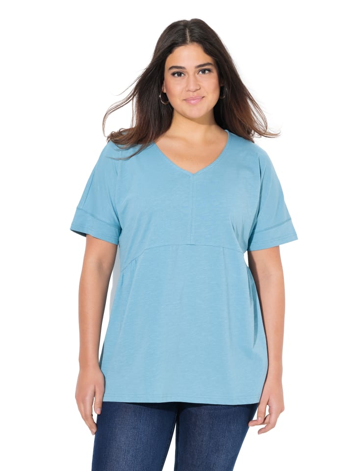 Ulla Popken Shirt in helles petrol günstig kaufen 46-48